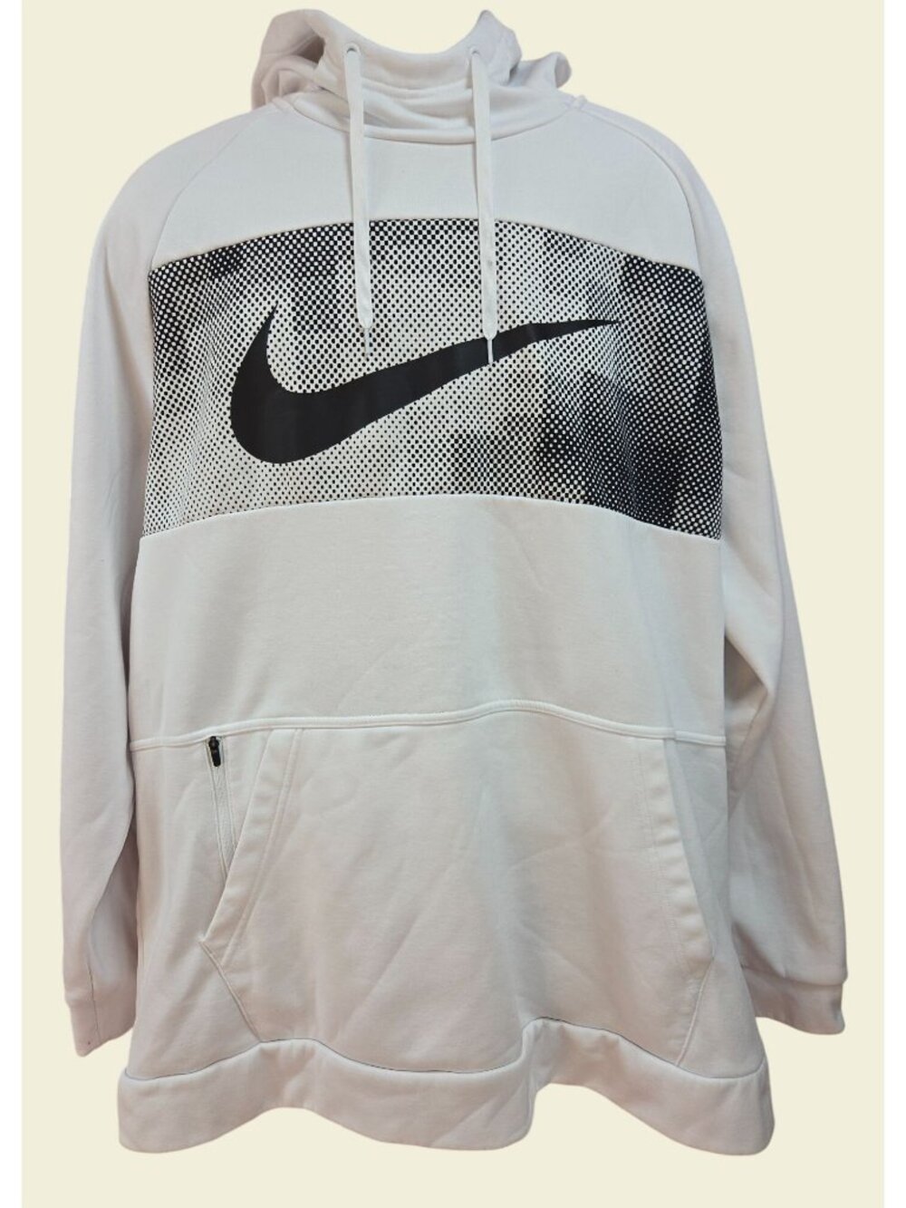 Nike Dri-Fit Standard Fit White Hoodie XXL